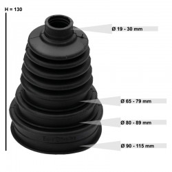 10 X UNIVERSAL STRETCH ACHSMANSCHETTE KAUTSCHUK FALTENBALG